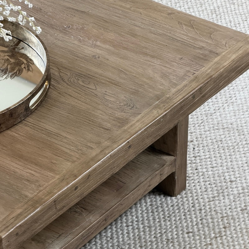 Reclaimed Elm Rectangular Coffee Table 140cm - Image 3