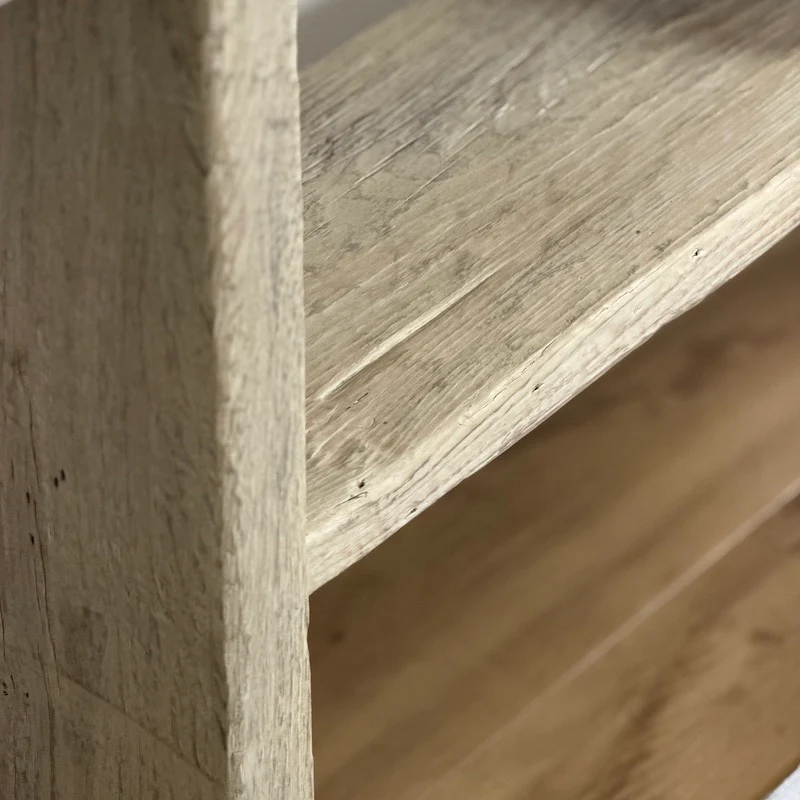Reclaimed Elm Rustic 2 Shelf Console Light - 130cm - Image 2