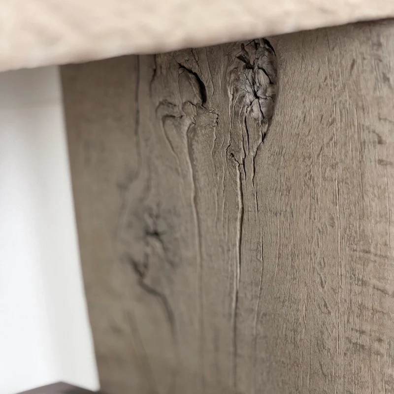 Reclaimed Elm Rustic 2 Shelf Console Light - 130cm - Image 5