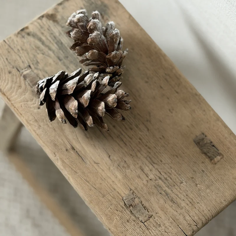 Reclaimed Vintage Wood Stool (No.25) - Image 2