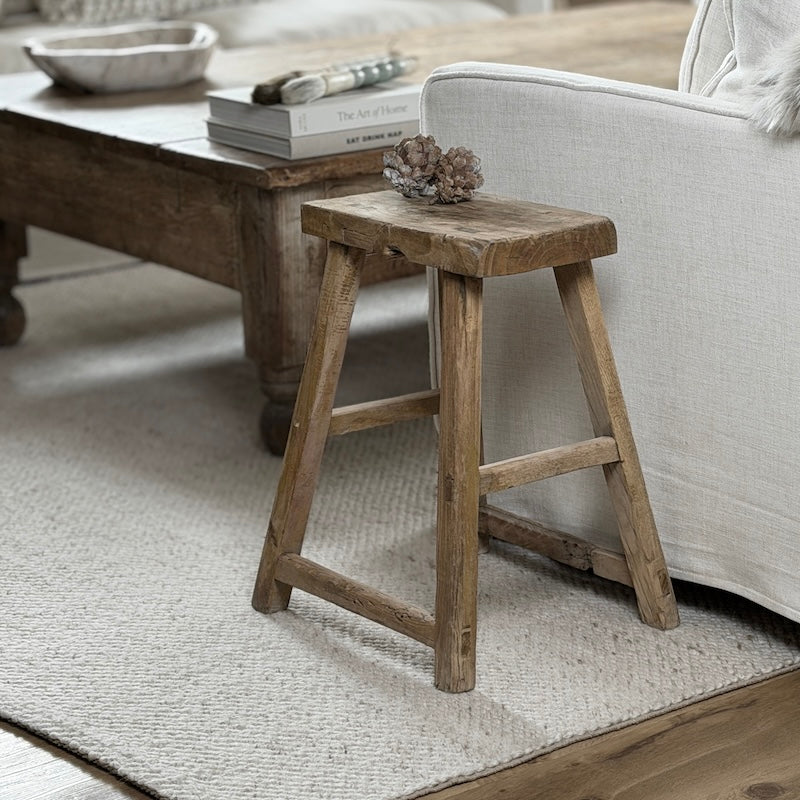 Reclaimed Vintage Wood Stool (No.26)