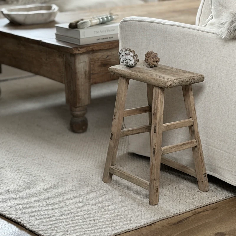 Reclaimed Vintage Wood Stool (No.30)