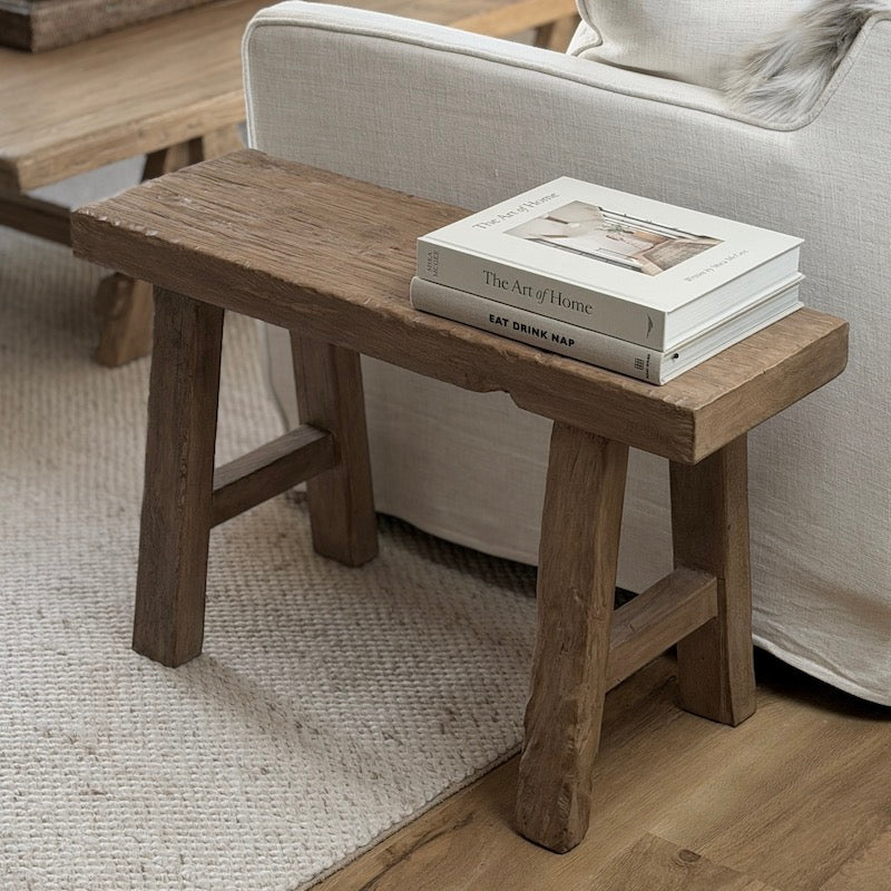 Reclaimed Wood Bench Dark - 80cm