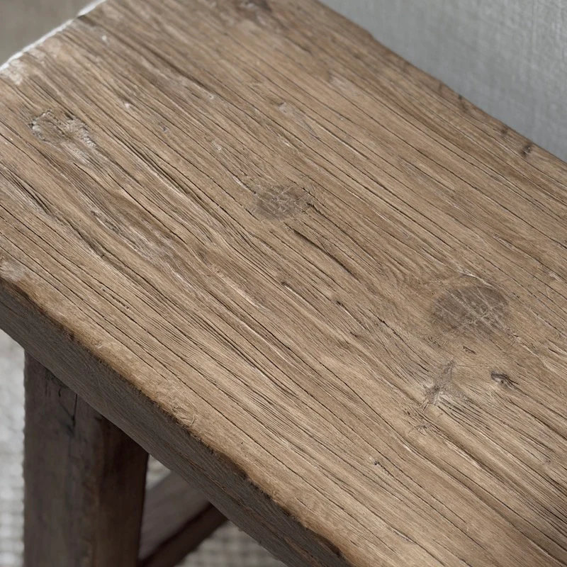 Reclaimed Wood Bench Dark - 80cm - Image 2