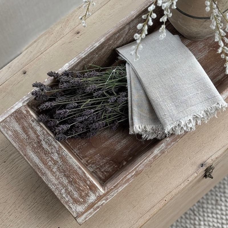 Reclaimed Wooden Washed Rectangular Tray