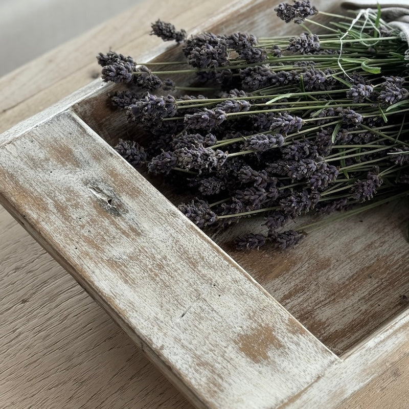 Reclaimed Wooden Washed Rectangular Tray - Image 5