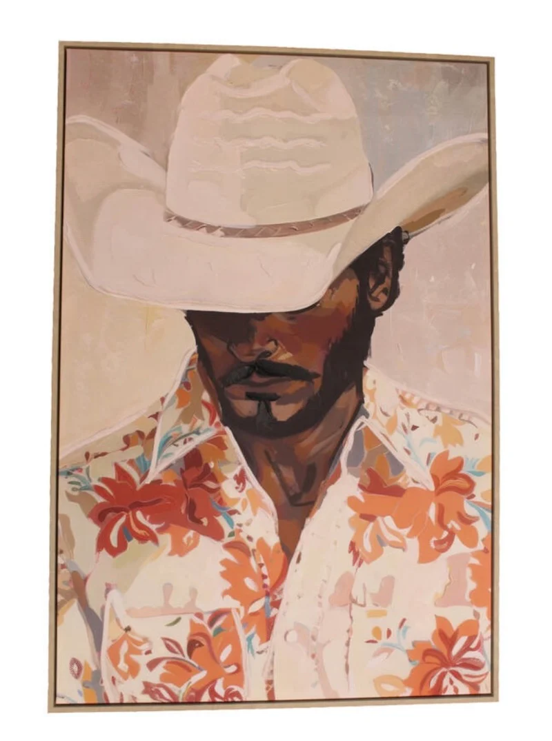 Rip-Inspired Cowboy Portrait Canvas - Image 3
