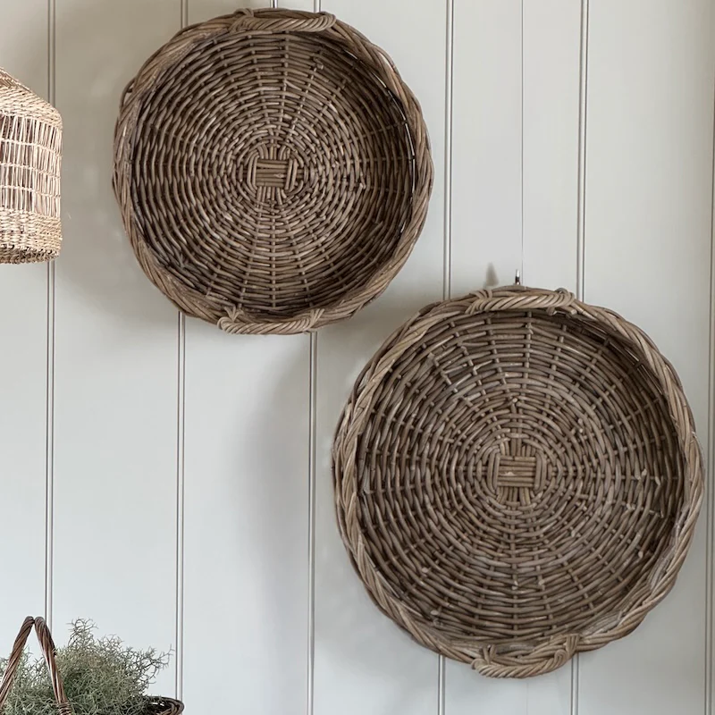 Round Woven Rattan Tray With Handles – 2 Sizes Available - Image 7
