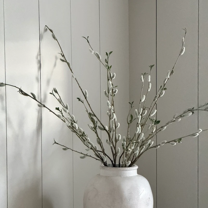 Royal Pussy Willow Spray – Luxury Faux Spring Stem with Soft Grey Catkins - Image 2