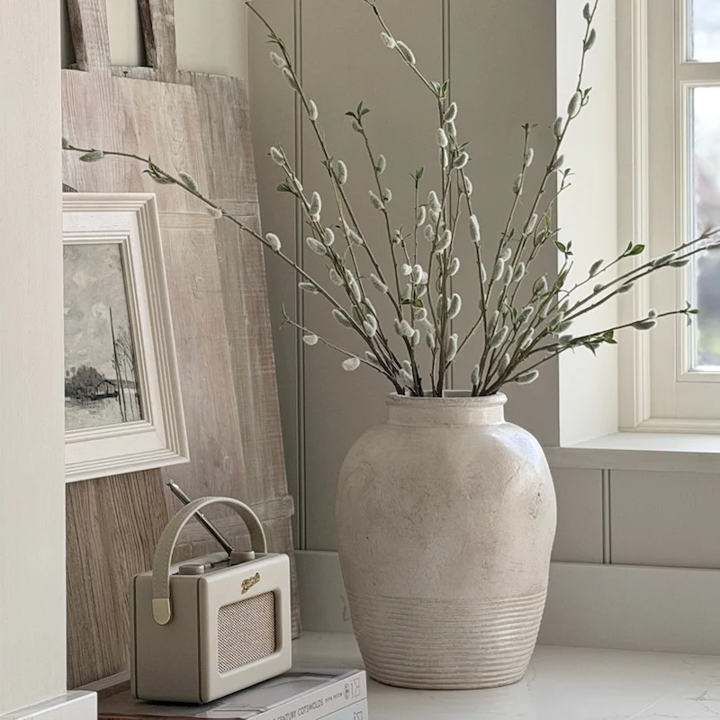 Royal Pussy Willow Spray – Luxury Faux Spring Stem with Soft Grey Catkins - Image 3