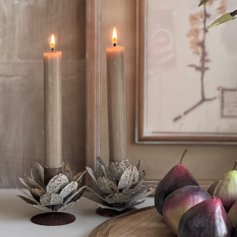Rustic Artichoke Candle Stand - Image 3
