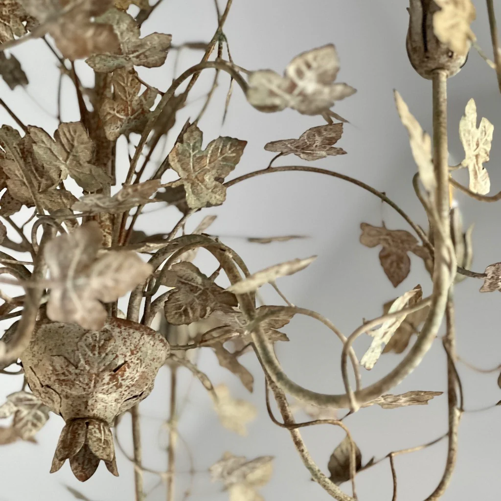 Rustic Metal Leaf Large Chandelier - Image 3
