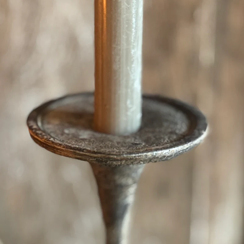 Rustic Tall Weathered Candle Holder - 2 Sizes - Image 3