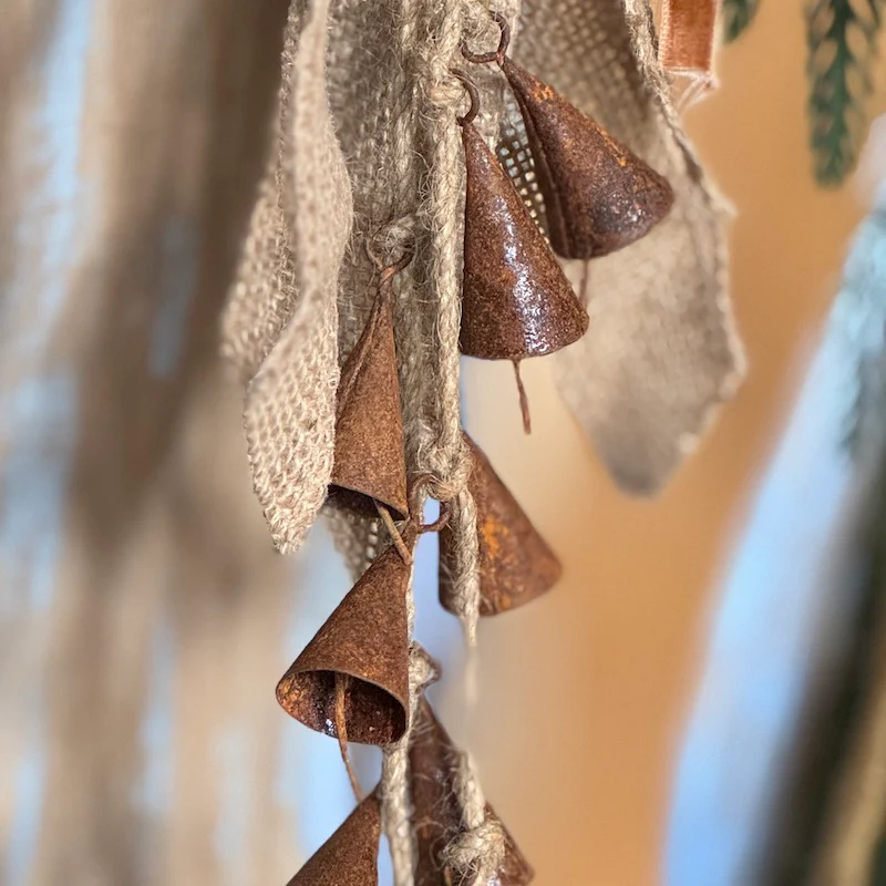 Rusty Cone Bells Garland