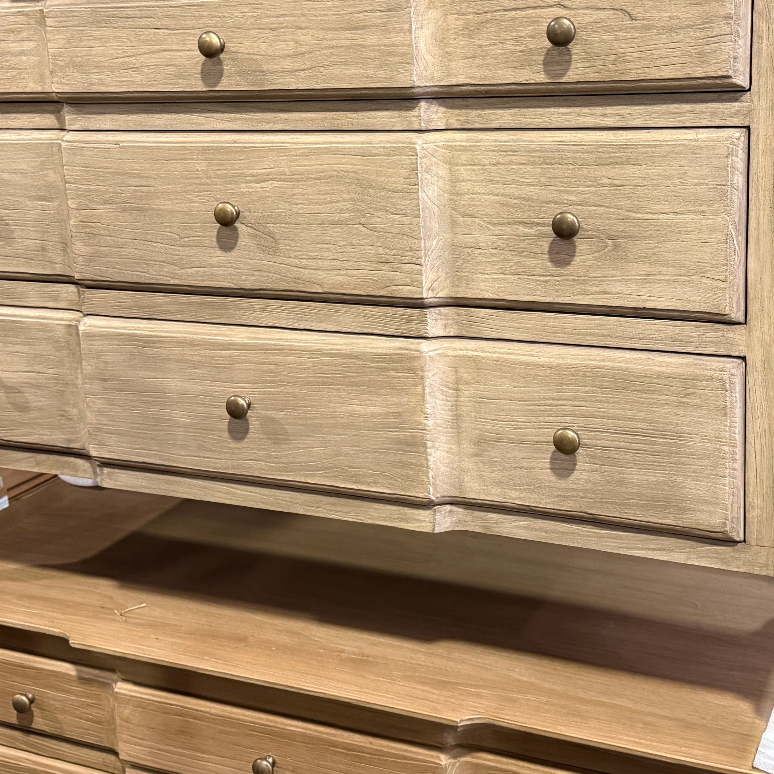 Sérénité 3 Drawer Breakfront Chest of Drawers - Handmade Elm Driftstone - Image 2
