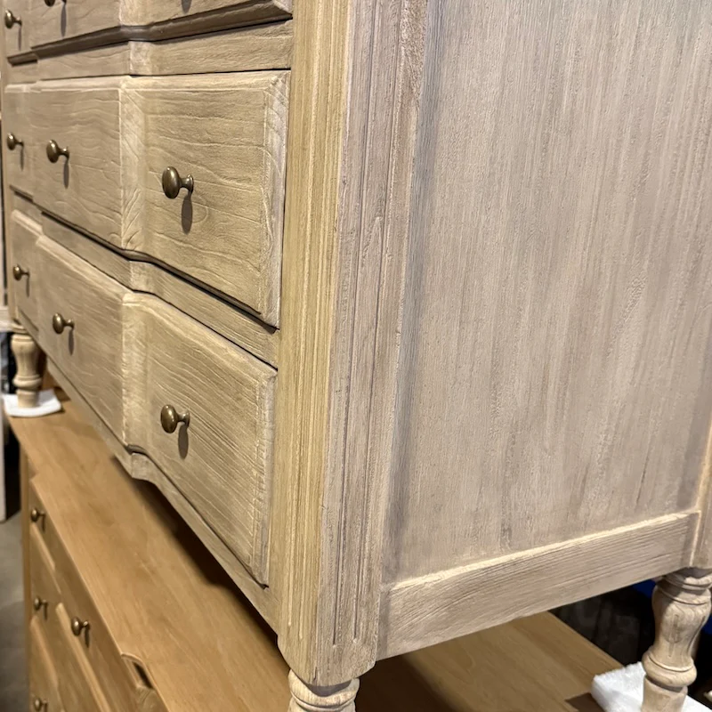 Sérénité 3 Drawer Breakfront Chest of Drawers - Handmade Elm Driftstone - Image 3