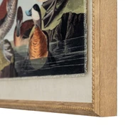 Set Of 4 Ducks Artwork On Linen In Beaded Frame - Image 6