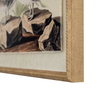 Set Of 4 Ducks Artwork On Linen In Beaded Frame - Image 8
