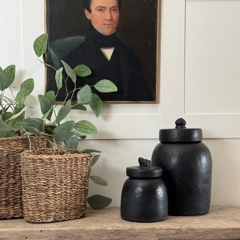Small Black Ceramic Jars - Image 3