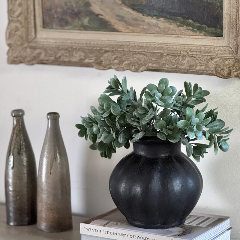Small Black Flute Vase