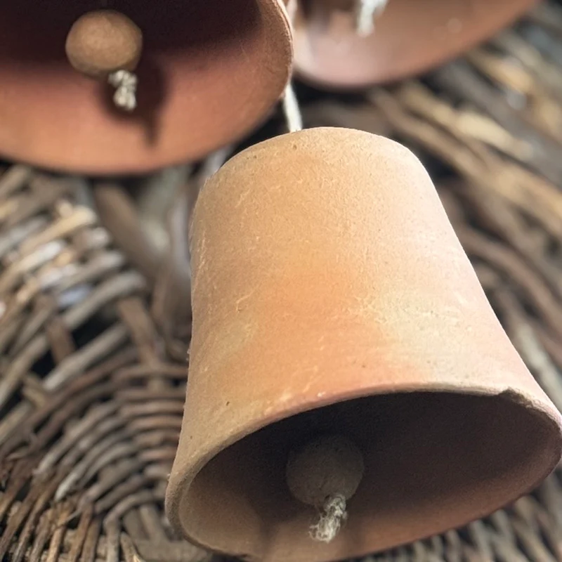 Small Decorative Handmade Clay Bell - Image 3