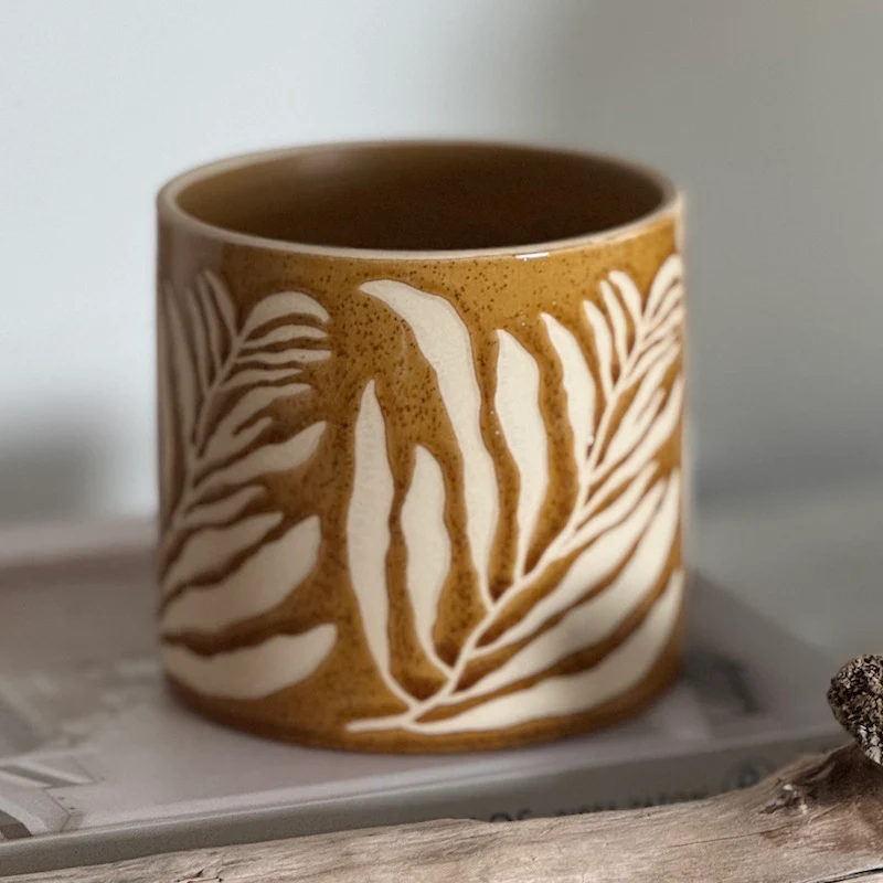 Small Plant Glazed Leaf Plant Pot - Image 3