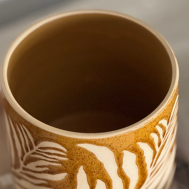 Small Plant Glazed Leaf Plant Pot - Image 5