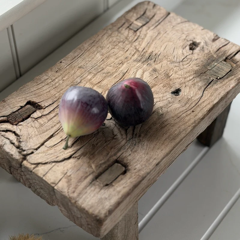 Small Reclaimed Vintage Mini Wood Stool (No.3) - Image 2