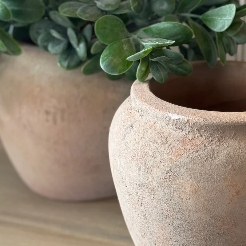Small Rustic Clay Terracotta Pot - Image 2