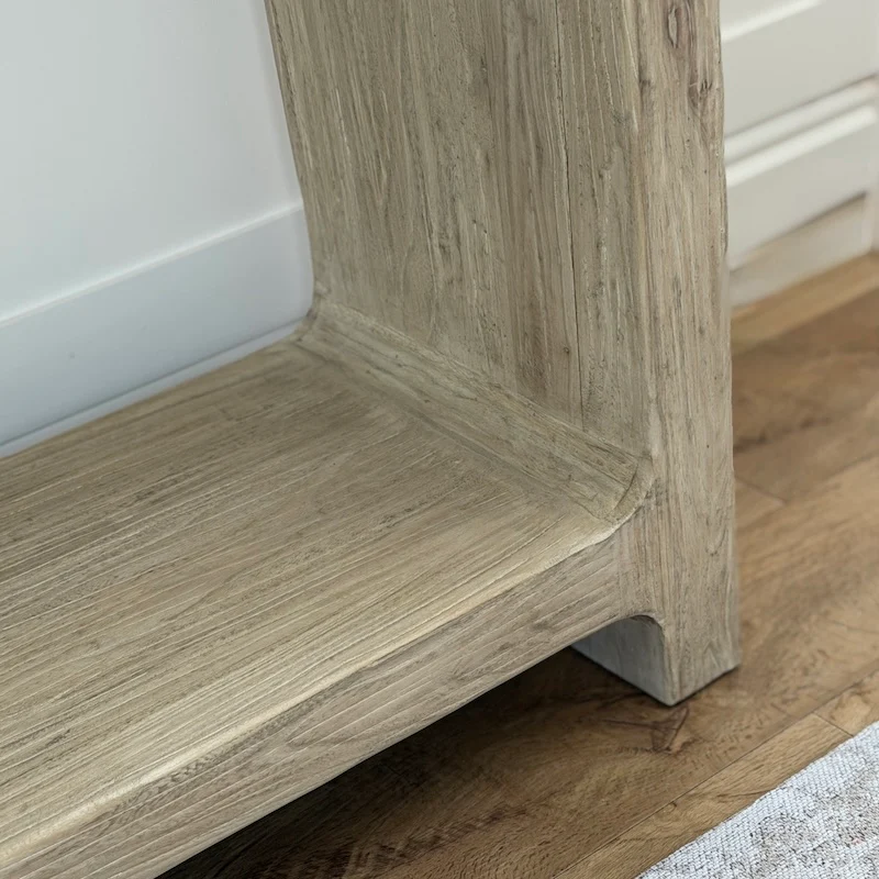 Smart Reclaimed Elm Console Table With Shelf – Light Finish 160cm - Image 3