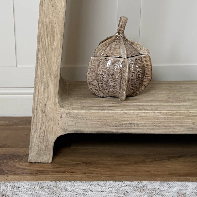Smart Reclaimed Elm Console Table With Shelf – Light Finish 160cm - Image 6