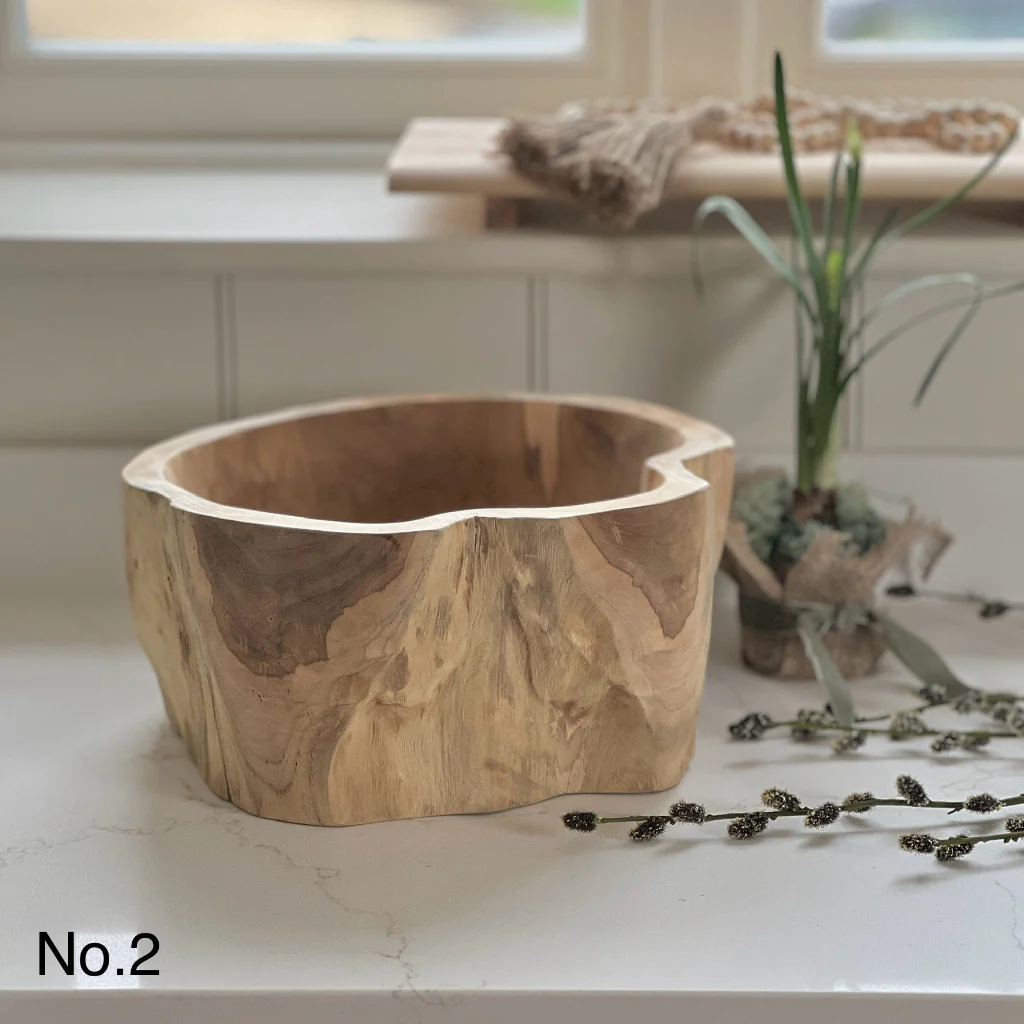 Solid Teak Chunky Bowl