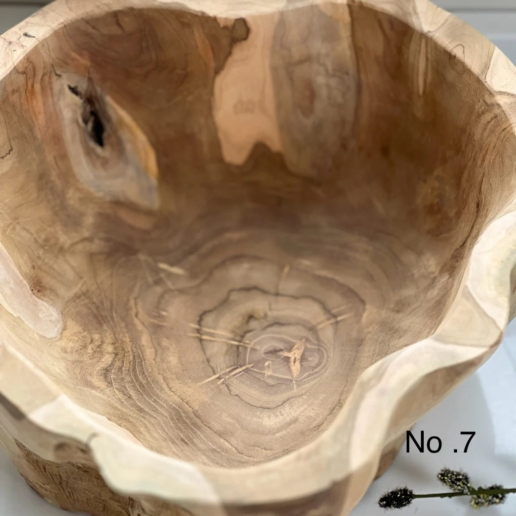 Solid Teak Chunky Bowl - Image 10