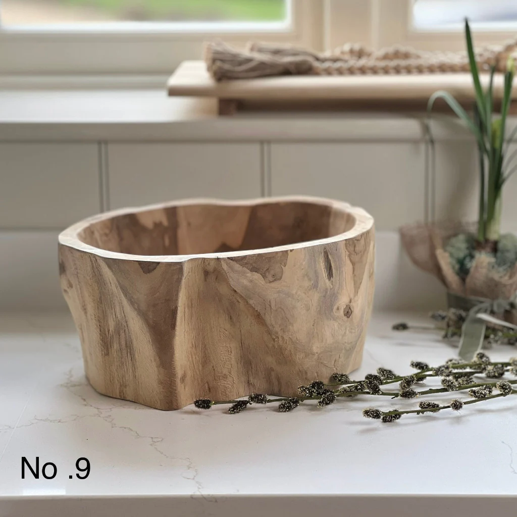 Solid Teak Chunky Bowl - Image 11