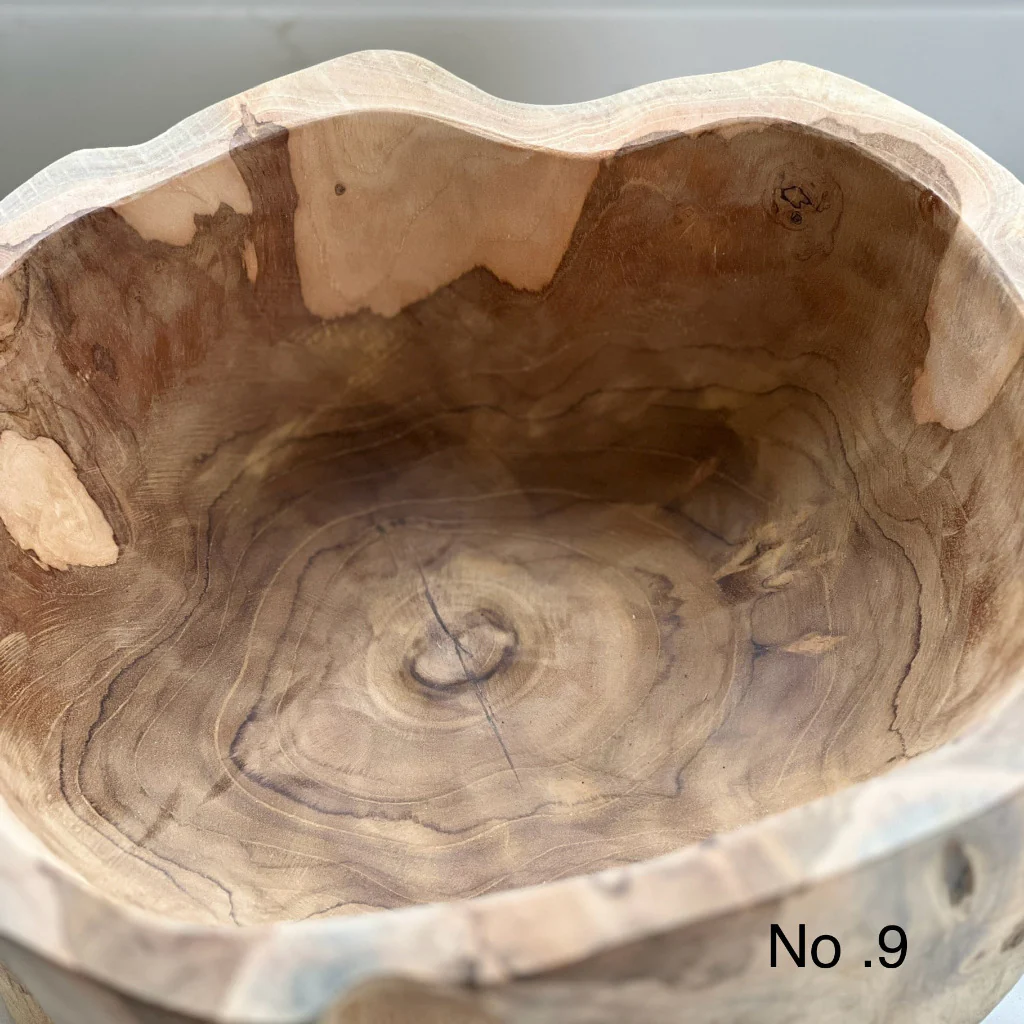 Solid Teak Chunky Bowl - Image 12