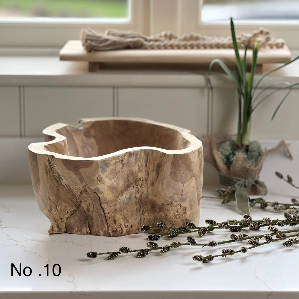 Solid Teak Chunky Bowl - Image 13