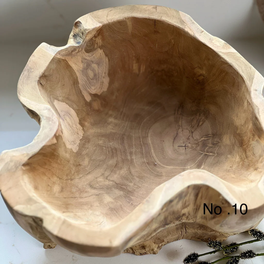 Solid Teak Chunky Bowl - Image 14