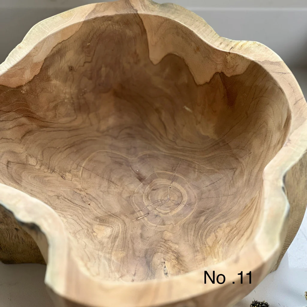 Solid Teak Chunky Bowl - Image 16