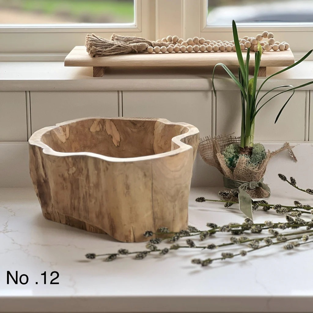 Solid Teak Chunky Bowl - Image 17