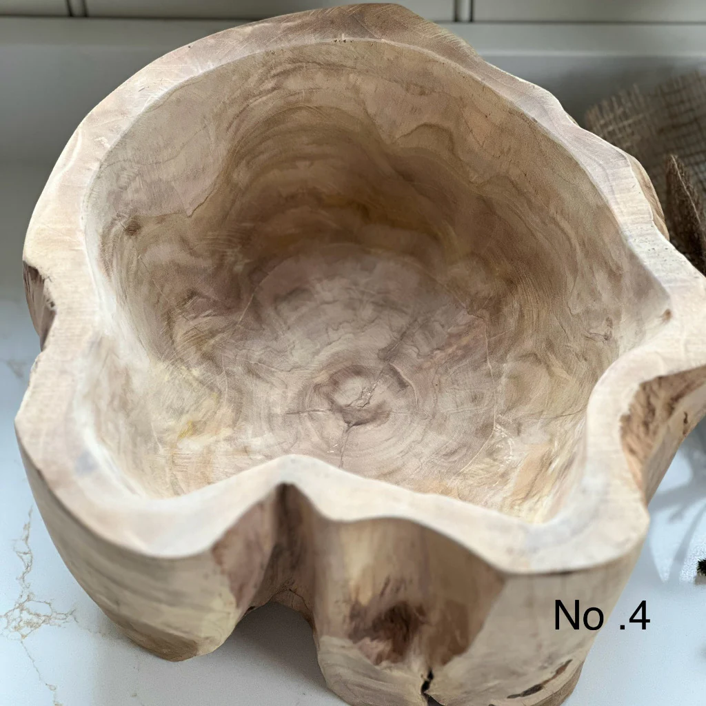 Solid Teak Chunky Bowl - Image 5