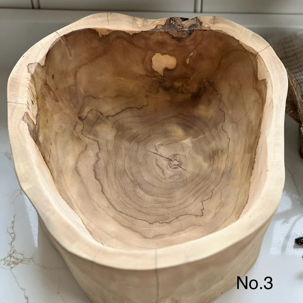 Solid Teak Chunky Bowl - Image 6