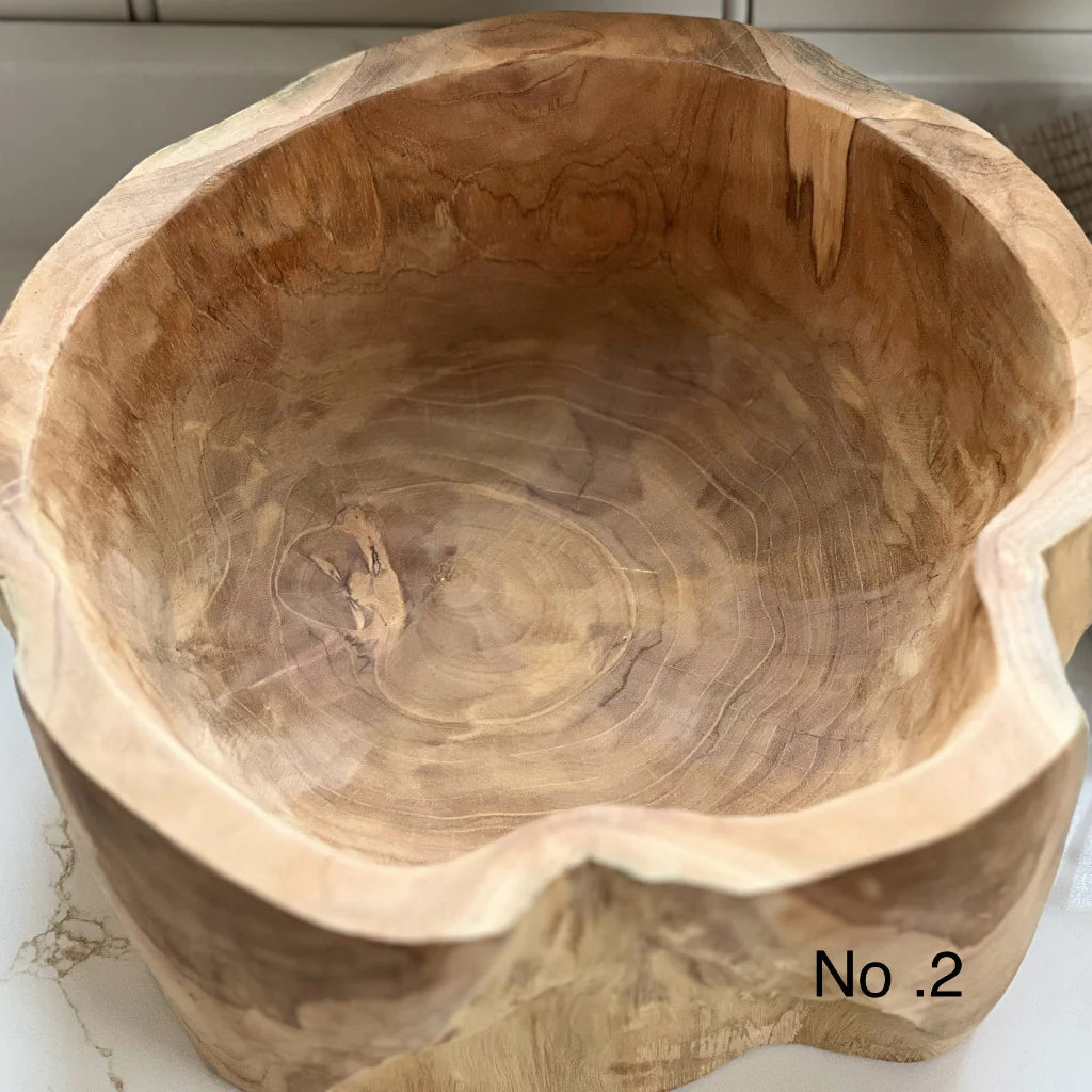 Solid Teak Chunky Bowl - Image 7