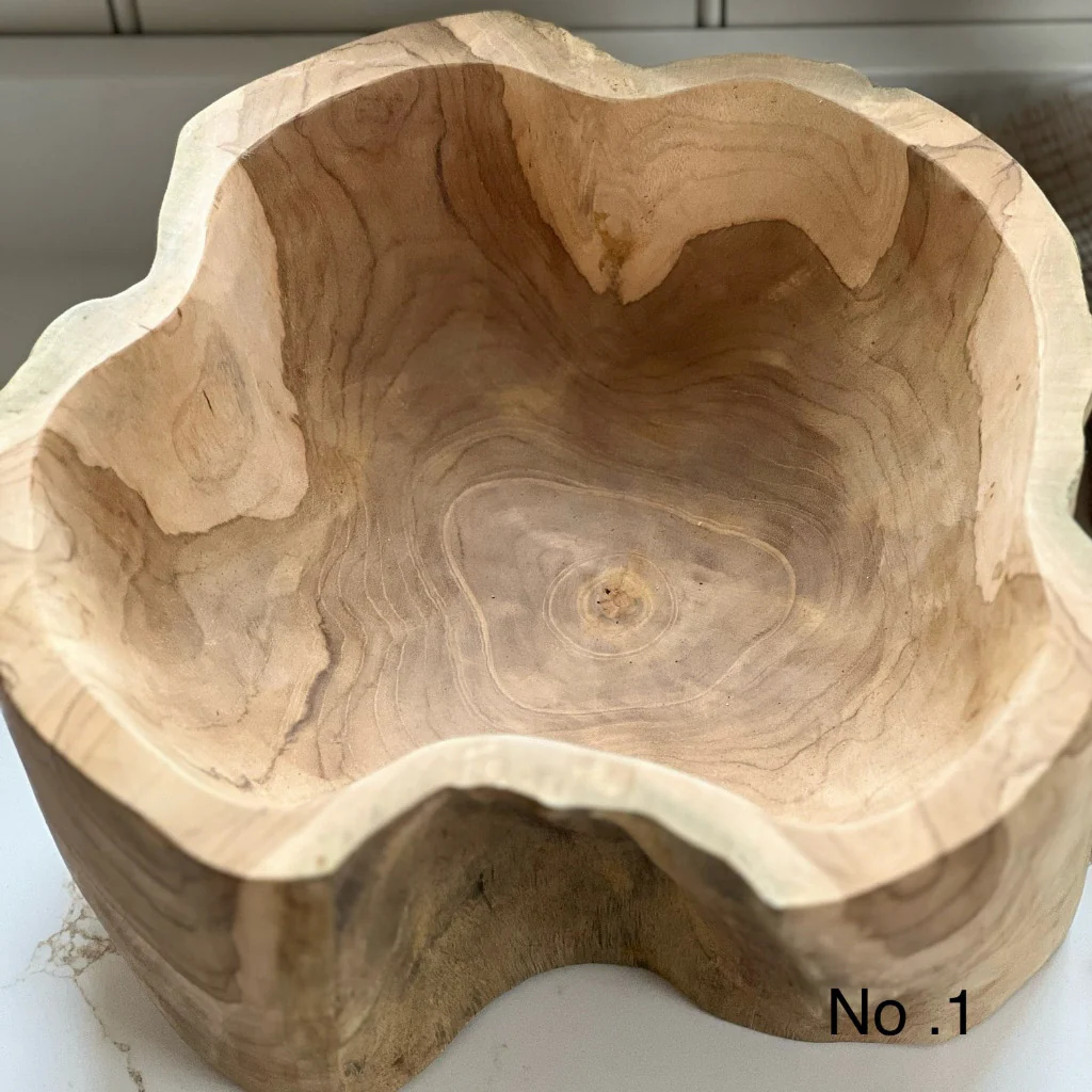 Solid Teak Chunky Bowl - Image 8