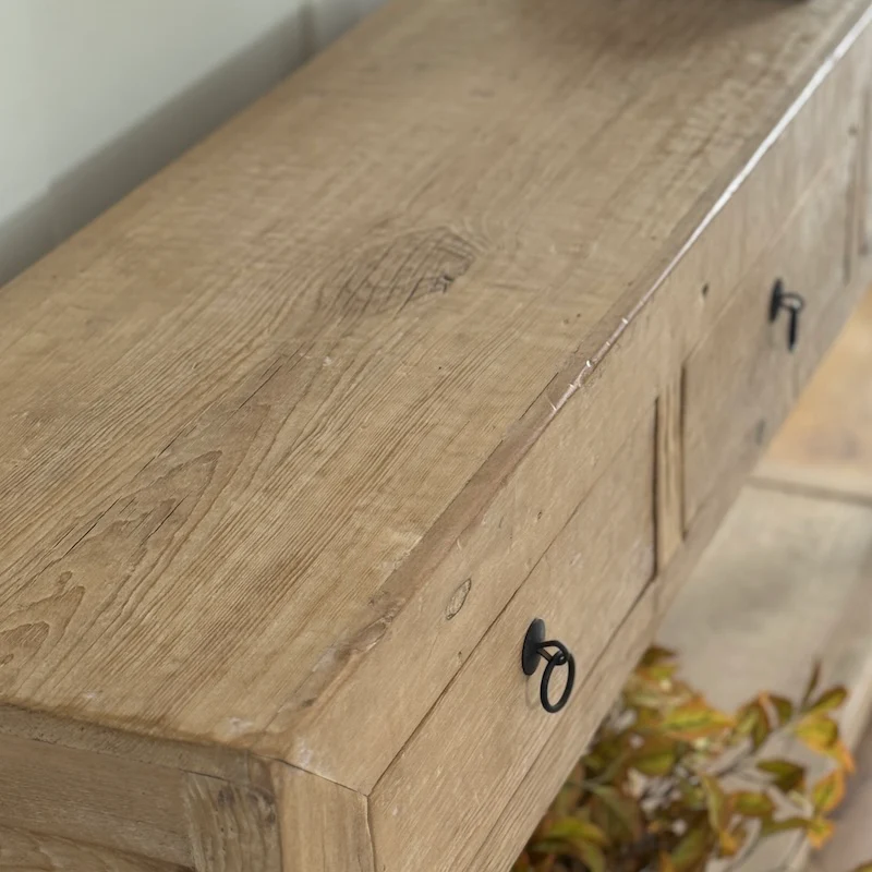 Sonoma 3 Drawer Reclaimed Wood Console Table - Image 5