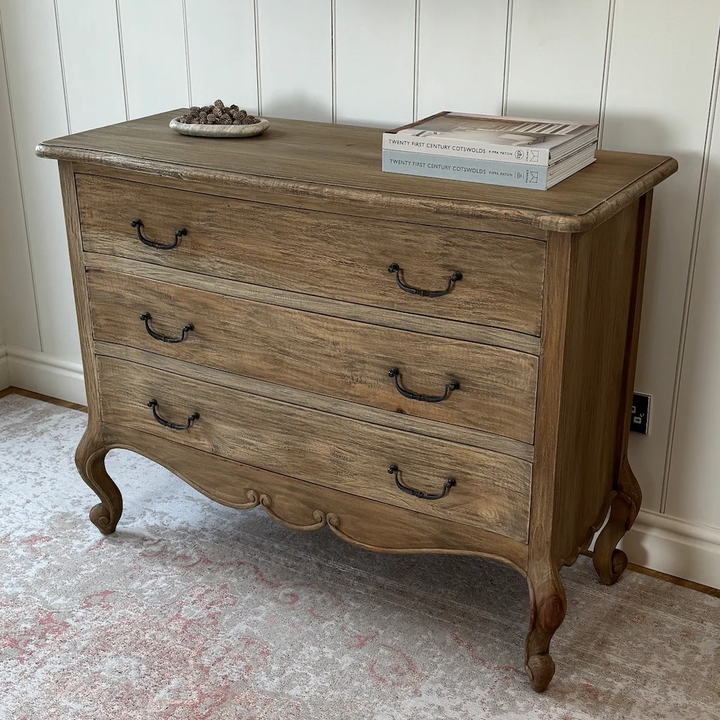 Stained Bleached Mahogany Chest of Drawers - Image 4