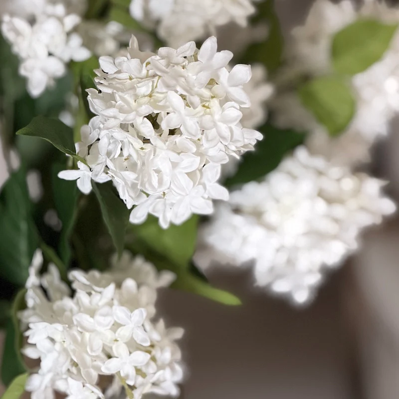 Striking Faux White Lilac Stem - Image 2