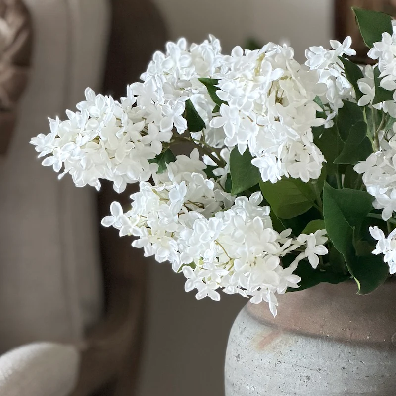 Striking Faux White Lilac Stem - Image 4