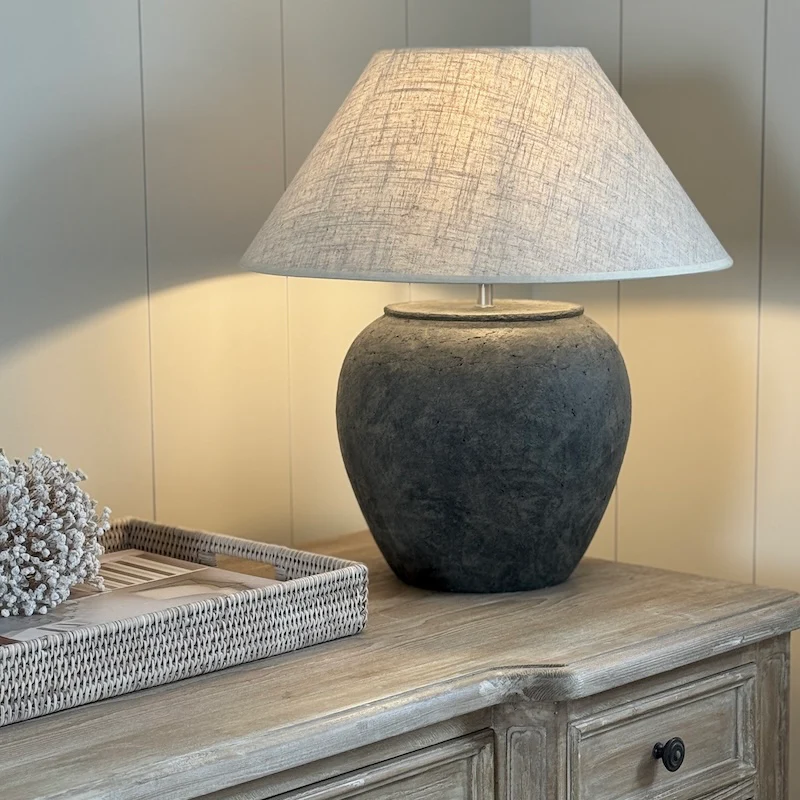 Suverovi Aged Dark Stoneware Lamp Large - Image 3