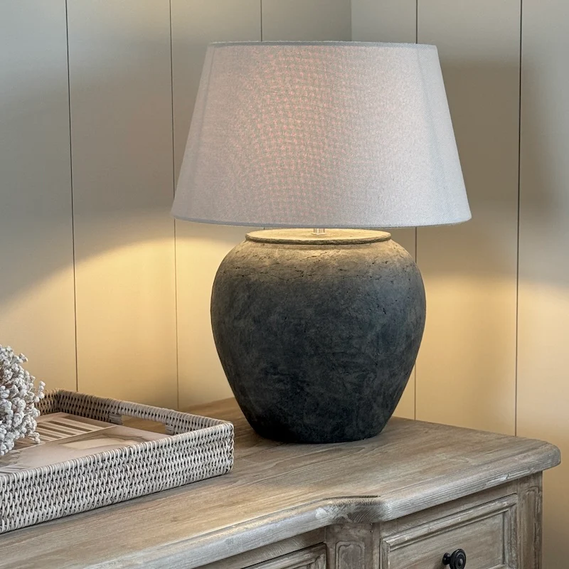 Suverovi Aged Dark Stoneware Lamp Large - Image 6