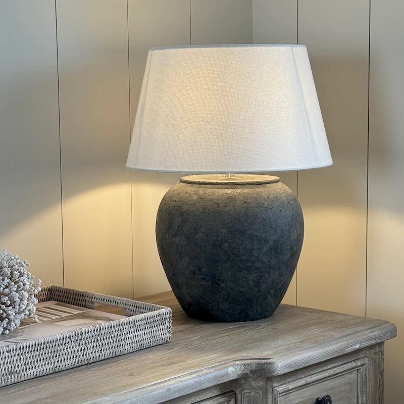 Suverovi Aged Dark Stoneware Lamp Large - Image 7